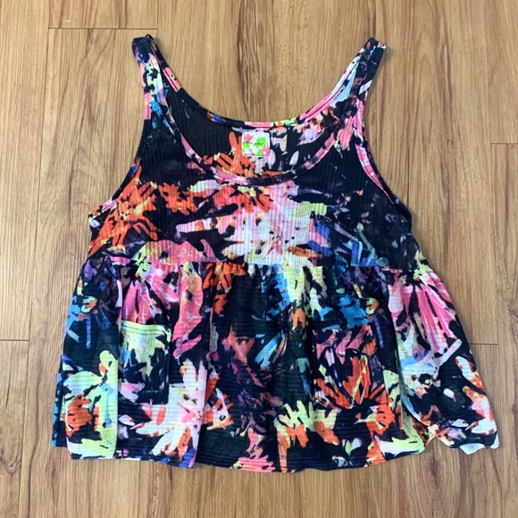 Free People Baby Doll Flowy Floral Tank Top